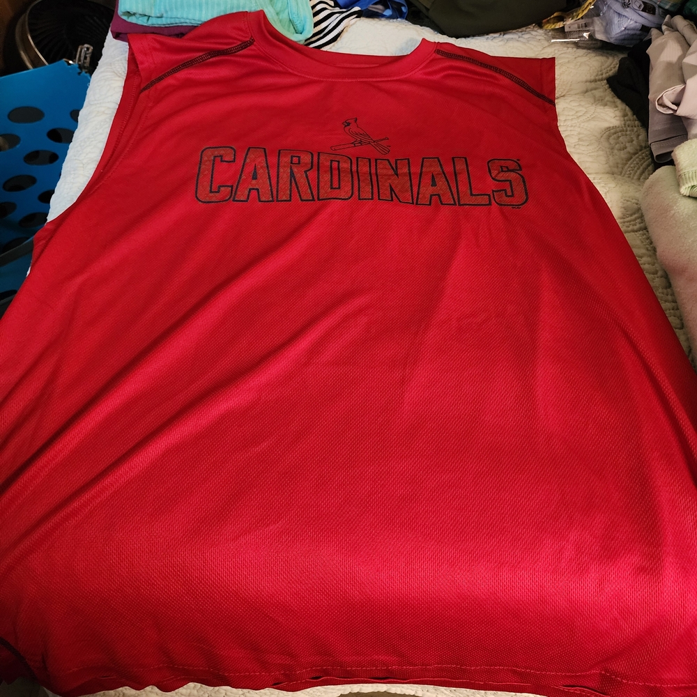MLB Cardinals Red Sleeveless Tank Top